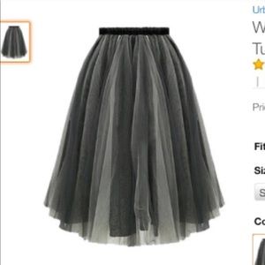 Black tulle skirt